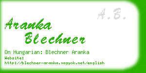 aranka blechner business card